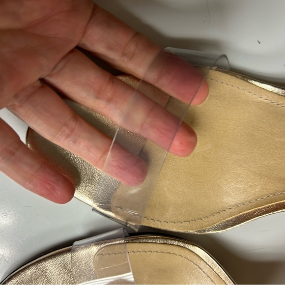 Schutz Josseana Gold and Clear Heeled Sandal - Picture 8 of 16